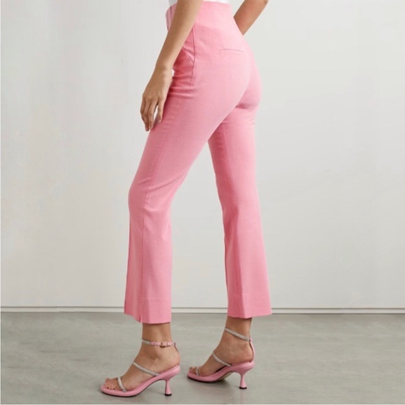 Veronica Beard Kean Cropped Pink Pant - Picture 3 of 11